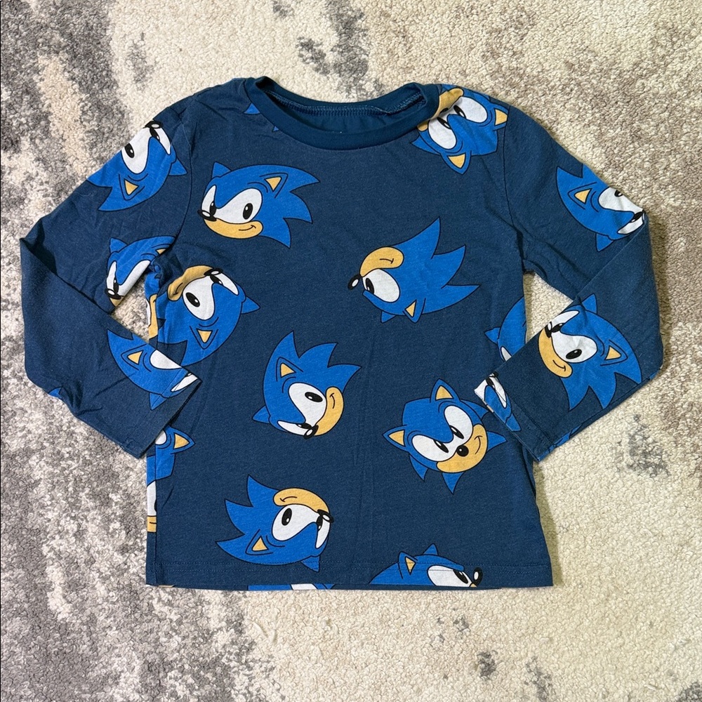 Sonic the Hedgehog Boys Blue Long Sleeve Shirt